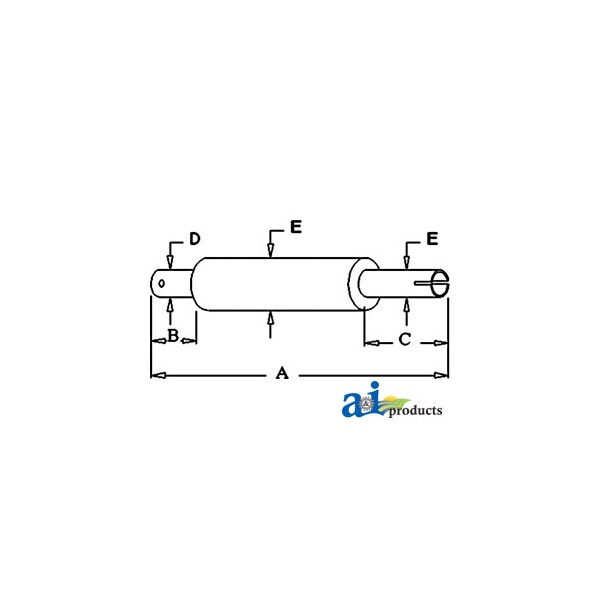 MUFFLER 40" x5" x5"